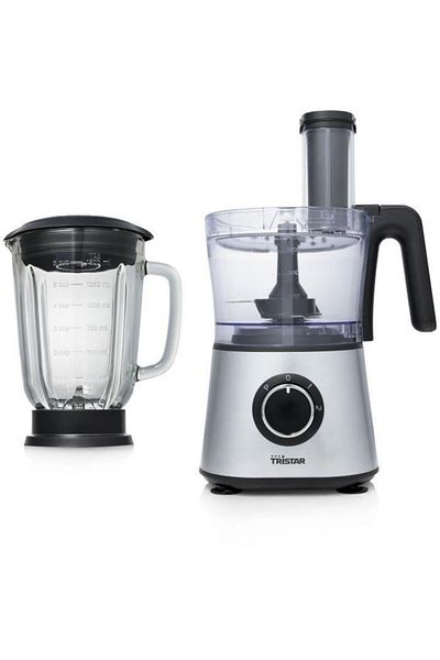Tristar Robot de bucatarie Tristar MX- 4823, 600 W, Bol 1.5 l, Blender 1.5 l, 2 Discuri, Functie Pulse