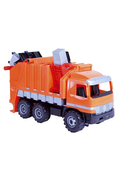LENA Mercedes Old Gigant garbage truck car, Lena, orange, 75 cm, plastic