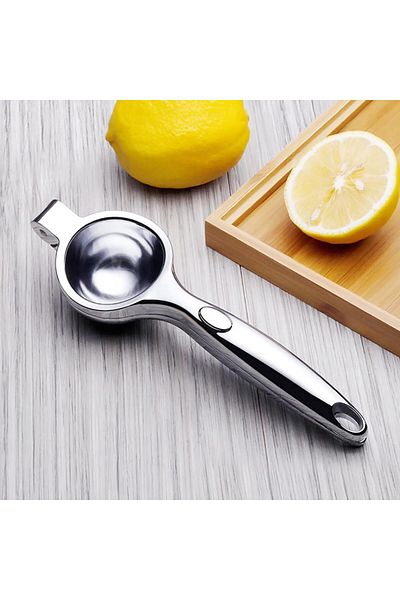 COOYA Premium Stainless Steel Lemon Squeezer - Heavy Duty Manual Citrus Press with 6cm Bowl & Hanging Hole