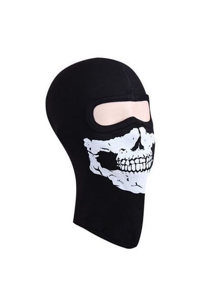 Depox Cagulă unisex IdeallStore®, Adventure Skull, bumbac, mărime universală, imprimeu schelet, negru