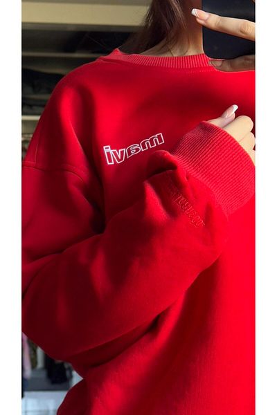 Qenz 3 Thread Sweatshirt -Red
