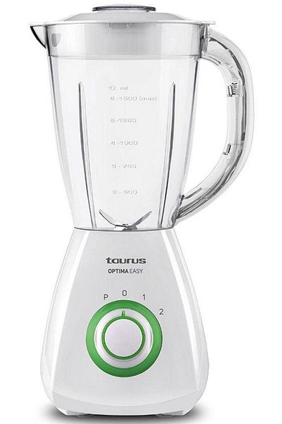 Taurus Blender de masa Taurus Optima Easy, 450 W, 1.5 l, 2 viteze + Turbo (Alb)