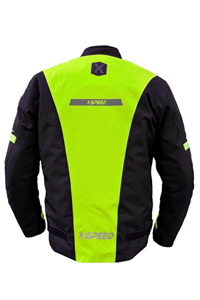 Xspeed Eon 4 Mevsimlik Korumalı Uzun Motosiklet Montu Yeşil Siyah