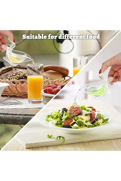 COOYA Lemon Slice Squeezer, Portable Transparent Fruit Juicer, Elegance Bird Shape