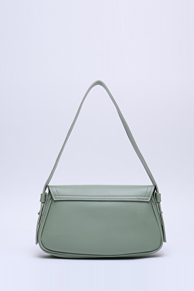 SHAKA Mint Green Shk150 Faux Leather Lined Snap Fastener Adjustable Strap Hand, Arm and Shoulder Bag