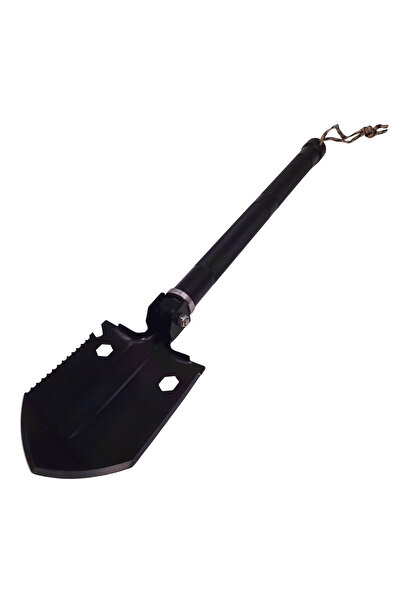 Depox Multifunkčná lopata IdeallStore, Camper Society, 8 v 1, nehrdzavejúca oceľ, 47 cm, čierna