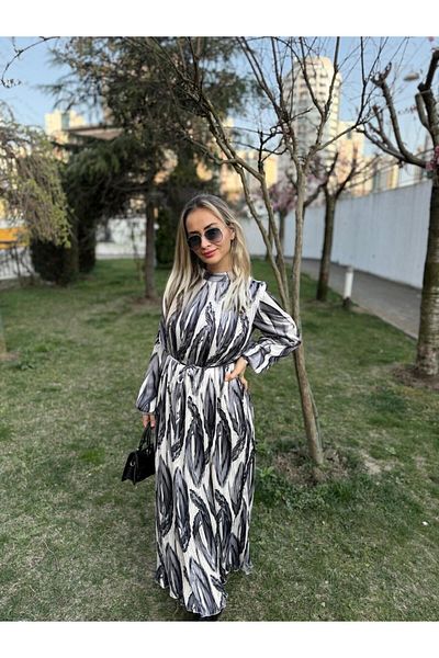 Cardella Φόρεμα Premium Quality Full Pleated Hijab Συμβατό με πλισέ φόρεμα