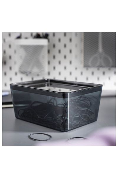 IKEA KUGGIS Lid, black, 13 x 18 cm