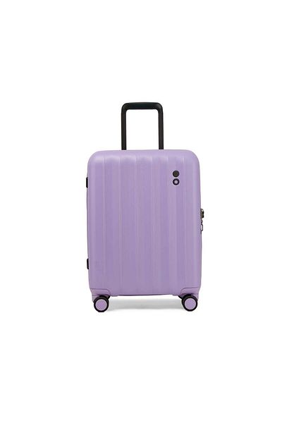 Echolac Amos Pro 55cm 4 Double Wheel Expandable Cabin Luggage Trolley Violet Tulip