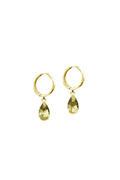 Shiny Spectra Damla Zultanit Taşlı 925 ayar Gümüş Küpe SSDAMLA09 Altın Renk K...