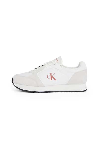 Calvin Klein Calvin Klein Men Bright White/Black/Aragon Low Top Runner Sock Laceup Sneakers
