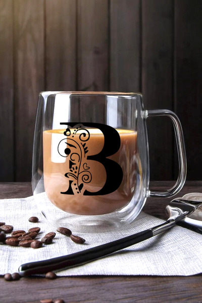 Kitchen Way كوب زجاجي مزدوج الجدار من البورسليكات سعة 350 مل Kw-384