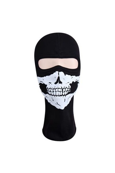 Depox Cagulă unisex IdeallStore®, Adventure Skull, bumbac, mărime universală, imprimeu schelet, negru