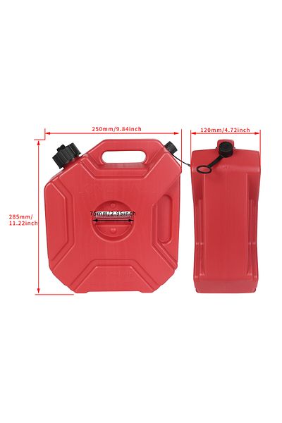 Others 1.3 Gallon Red Gas Tank Spare Oil Petrol Fit For Motorcycle UTV SUV ATV Off Road