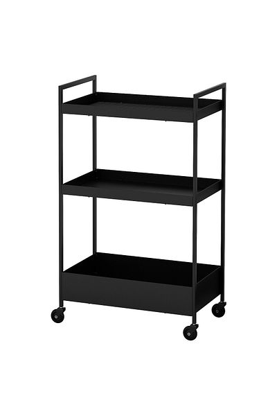 IKEA NISSAFORS Trolley, black, 50.5 x 30 x 83 cm
