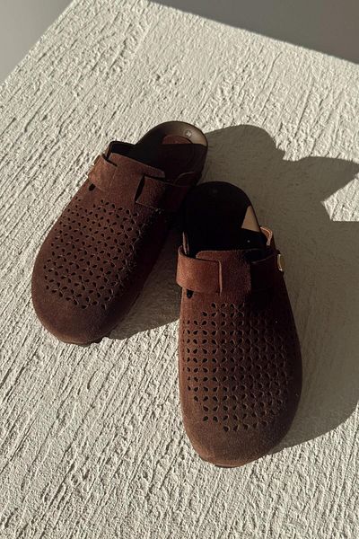 nope21shoess Παντόφλες Merlot Brown από γνήσιο δέρμα