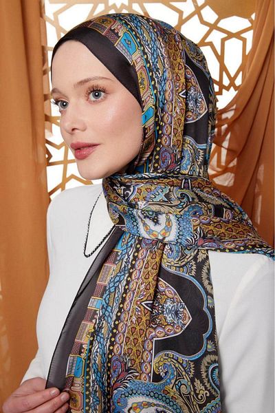 Levidor Indian Silk Shawl Dark Green 443-08