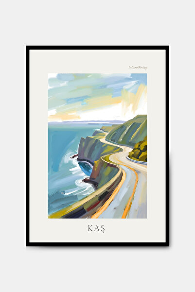 PİTAYA Kaş Poster - Çerçevesiz Tasarım Antalya Poster Yağlı Boya Tablo Duvar ...