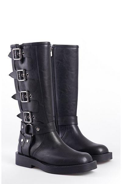 Capone Outfitters Damenstiefel – Biker-Reißverschluss