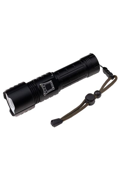 Depox Ideallstore® Survival Flashlight, Immediate Rescue, Metal, Led, Usb, Zoom, Black