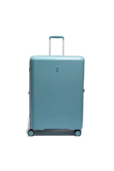 Echolac Forza 65cm 4 Double Wheel Hardcase Expandable Check-in Luggage Trolley Coastal Blue