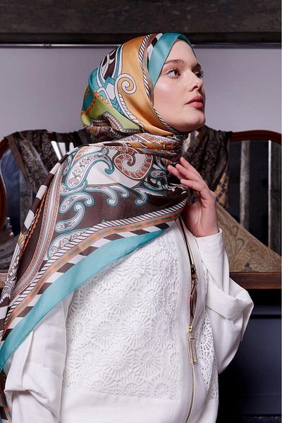 Levidor Indian Silk Shawl Green 504-04