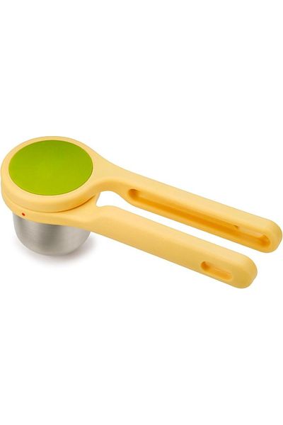 COOYA Citrus Juicer Ergonomic Twist-Action Hand Press, Yellow, Stainless Steel