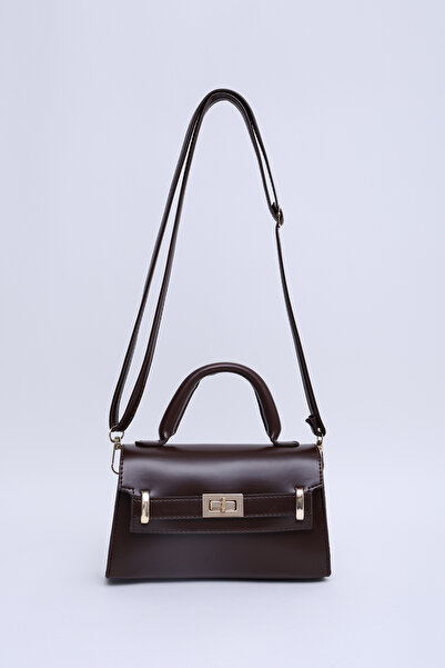 SHAKA Кавовий колір Shk188 Штучна шкіра Односекційна застібка Детальна підвіс...