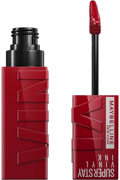 Maybelline New York أحمر شفاه لامع مقاوم للنقل طويل الأمد من سوبر ستاي فينيل ...