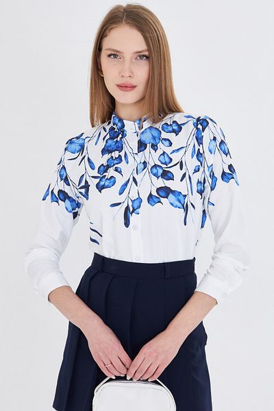 armonika Női Saks Judge galléros mintás ing ARM-25Y 001013