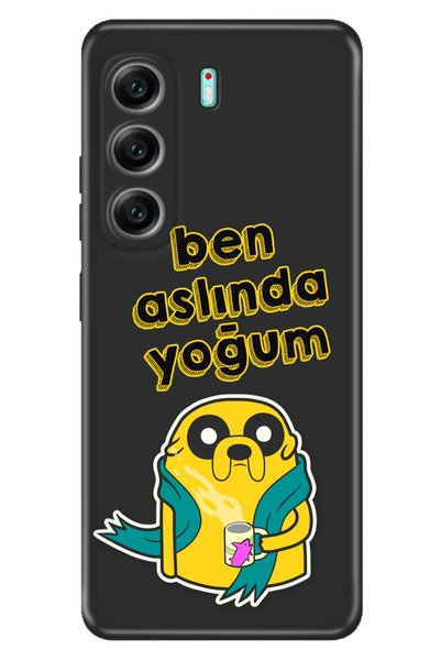 TECNO Camon 40 Kılıf Tecno Camon 40 Trendy Silikon Baskılı Ben Aslında Yoğum