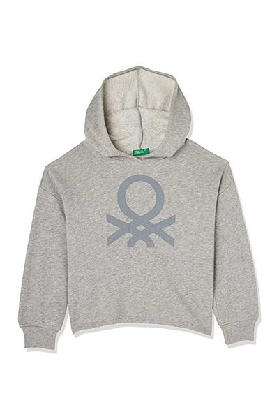 Benetton Logo Hooded Sweatshirt 222A3J68C202K