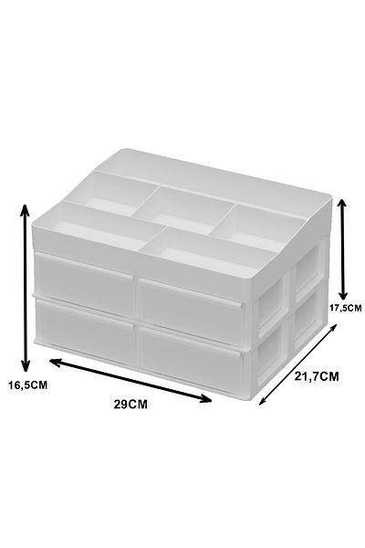 Pufwin Home Alfa Multi-Purpose Makeup Brush Holder Cosmetic Storage Box Makeup Table Organizer Organizer Set of 2