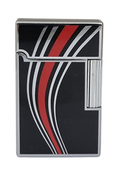 Vindiesel Soft Flame Siyah-Gümüş-Kırmızı Desenli Çakmak - TR7690