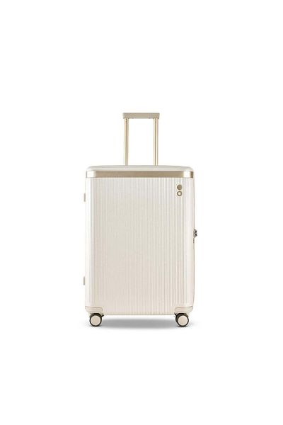 Echolac Dynasty 67cm 4 Double Wheel Hardcase Check-In Luggage Trolley White Sand