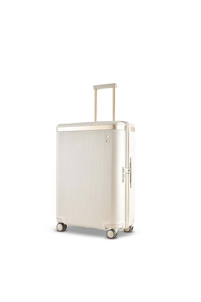 Echolac Dynasty 67cm 4 Double Wheel Hardcase Check-In Luggage Trolley White Sand