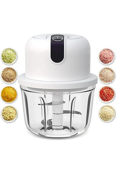 COOYA 350ML Electric Garlic Chopper, Portable for Ginger, Chili, Fruit, Meat, Etc