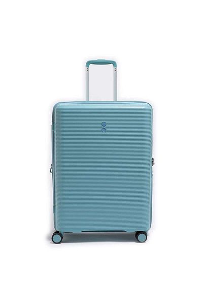 Echolac Forza 75cm 4 Double Wheel Hardcase Expandable Check-in Luggage Trolley Coastal Blue