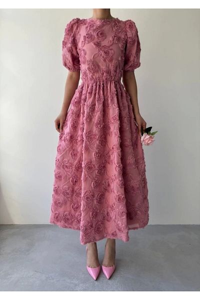 Butik Wear Back Tie Detailed Dress