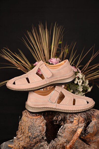 JAMES FRANCO Чоловічі літні взуття з натуральної шкіри, на липучках, з отворами, повністю ортопедичні, з масажною устілкою