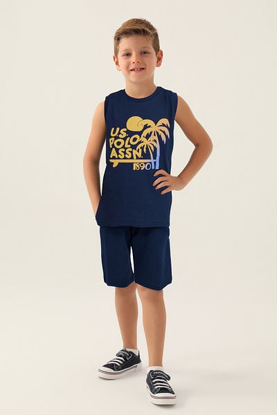 U.S. Polo Assn. Boy's Navy Blue Pajama Set 50310820 -Vr033