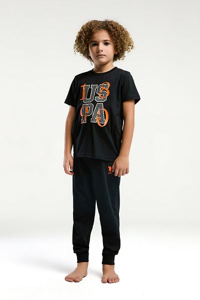U.S. Polo Assn. Boy's Black Pajama Set 50310800 -Vr046