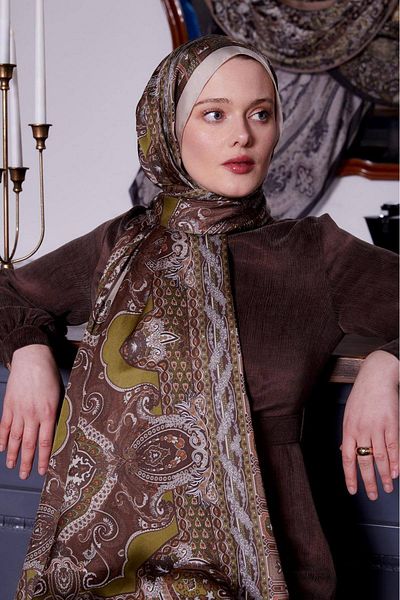 Levidor Indian Silk Shawl Green 443-05