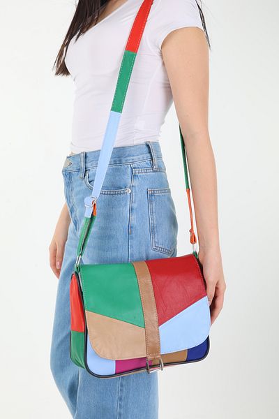 Erzeno Genuine Leather Cover Women's Shoulder Bag / Summer Leather Bag in Light Colors