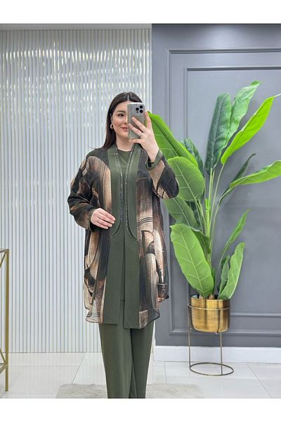 GK Sandy Chiffon Large Size 3 Piece Set