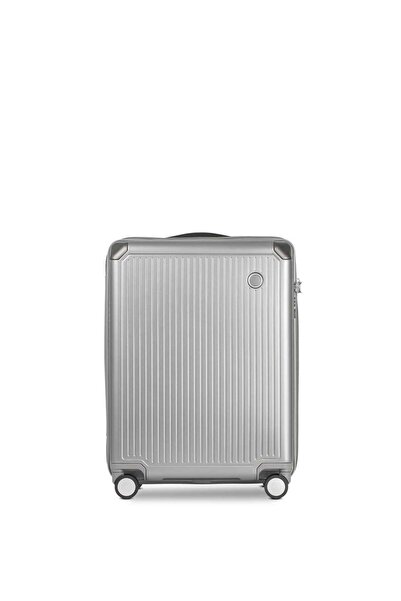 Echolac Shogun 56cm 4 Double Wheel Expandable Cabin Luggage Trolley Silver