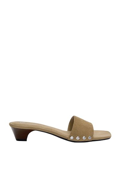 Pull & Bear Studded leather heeled sandals