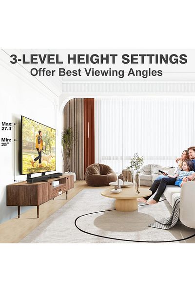 AWH Universal Tabletop TV Stand Mount, Height Adjustable, Fits 32-70" TVs Holds up to 88 lbs