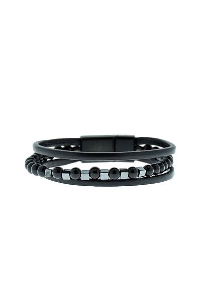 Kiğılı 3-Piece Leather Bead Bracelet