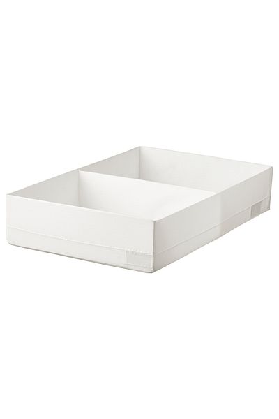 IKEA صندوق STUK مع حجرات، أبيض، 34 × 51 × 10 سم